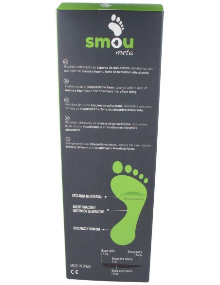 Smou Meta Plantilla Con Descarga Metatarsal 39/40 1 Par
