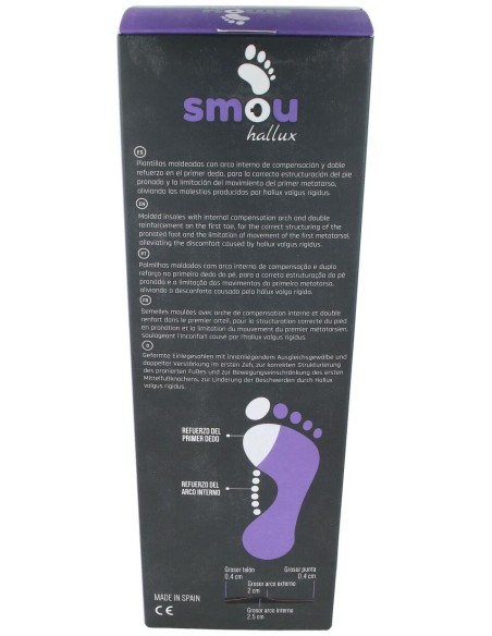 Smou Hallux Plantilla Para Juanete Y Pie Pronado 39/40 1 Par