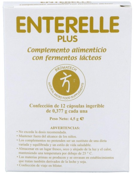 Bromatech Enterelle Plus, 12 Cápsulas
