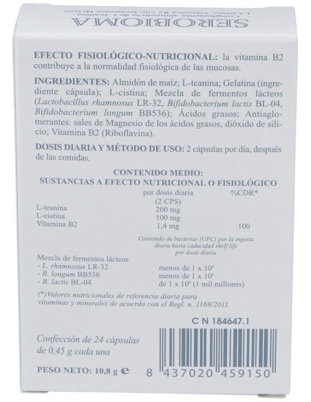 Nutribiótica Bromatech Serobioma, 24 Cápsulas