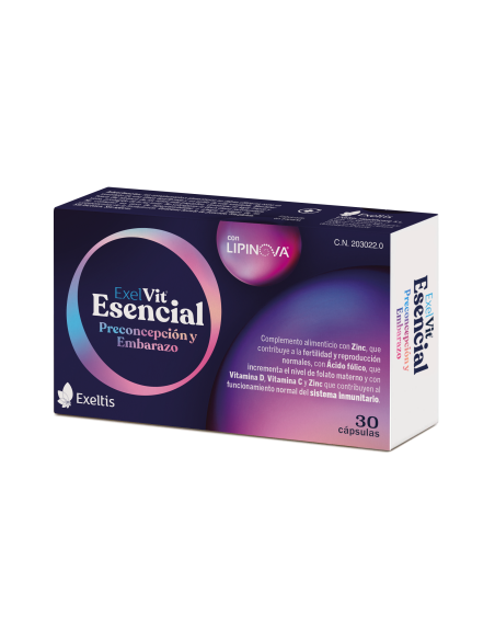 Exelvit Esencial Preconcepción y Embarazo ¡Duplo! 2 x 30 Cápsulas