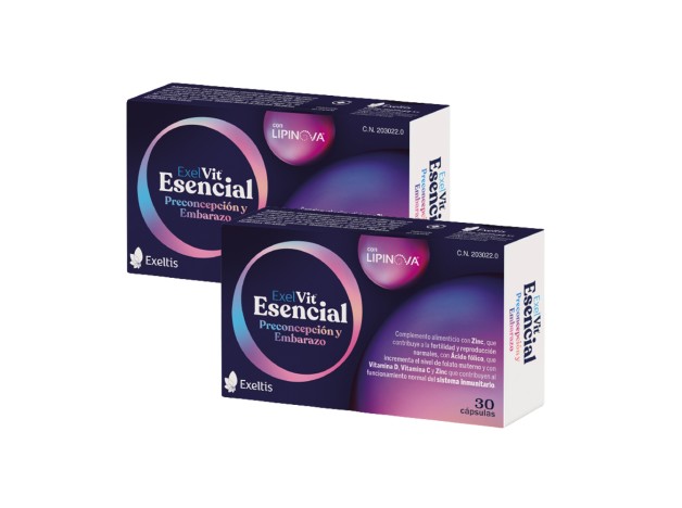 Exelvit Esencial Preconcepción y Embarazo ¡Duplo! 2 x 30 Cápsulas