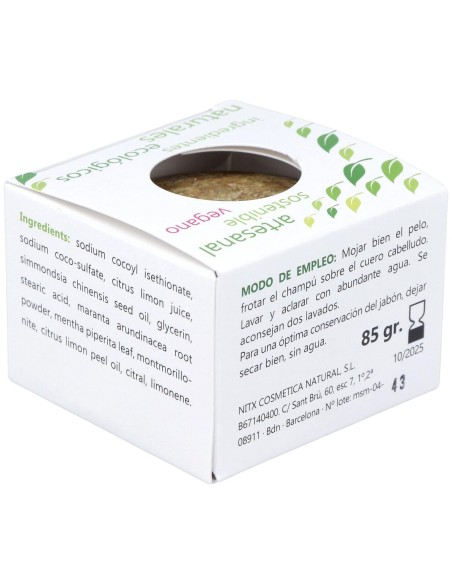 Nitx Sahara Antigras Champu Solido 85G