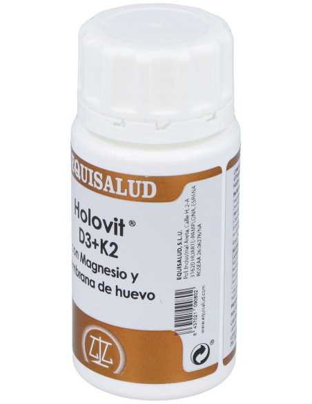 Holovit D3+K2 Con Magnesio Y Membrana De Huevo 50Caps