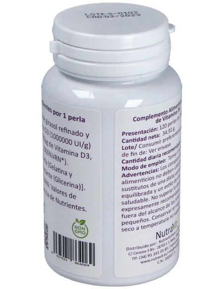 Nutravit Vitamina D3 120 Perlas