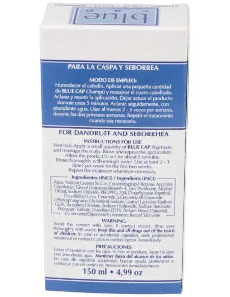 Blue Cap Champú Para Caspa Y Seborrea 150Ml