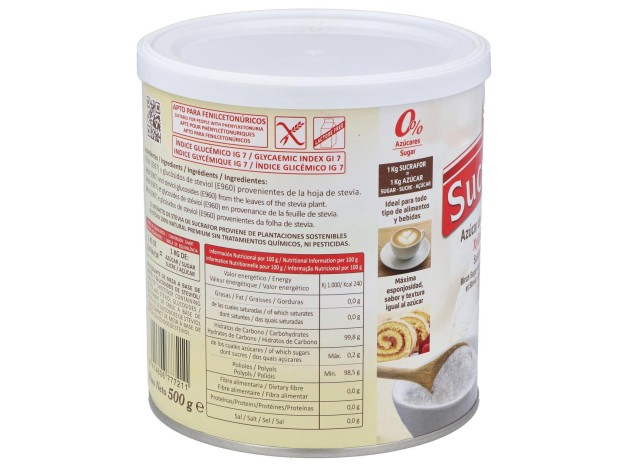 Sucrafor (Azucar De Abedul Y Stevia) 500Gr