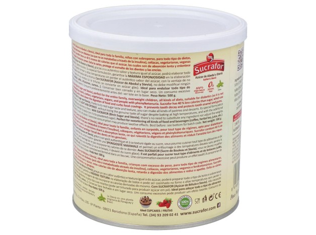 Sucrafor (Azucar De Abedul Y Stevia) 500Gr