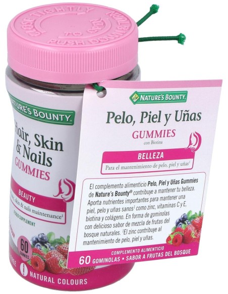 Gummies Pelo Piel Y Uñas Con Biotina 60Gominolas