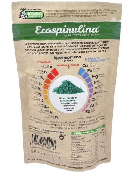 Espirulina Pura En Hebras 80Gr.