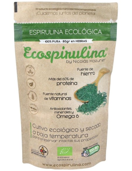 Espirulina Pura En Hebras 80Gr.