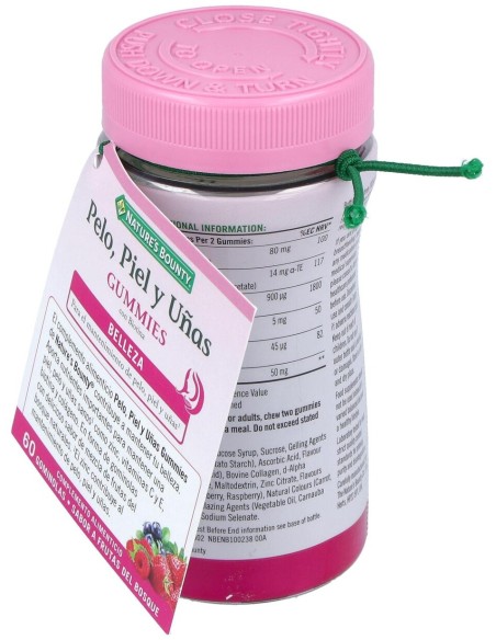 Gummies Pelo Piel Y Uñas Con Biotina 60Gominolas