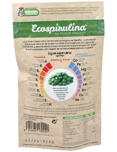Espirulina Pura 200Comp.
