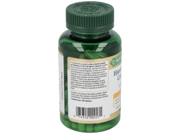 Nature'S Bounty Hierro Gentle Complex Con Vit C...