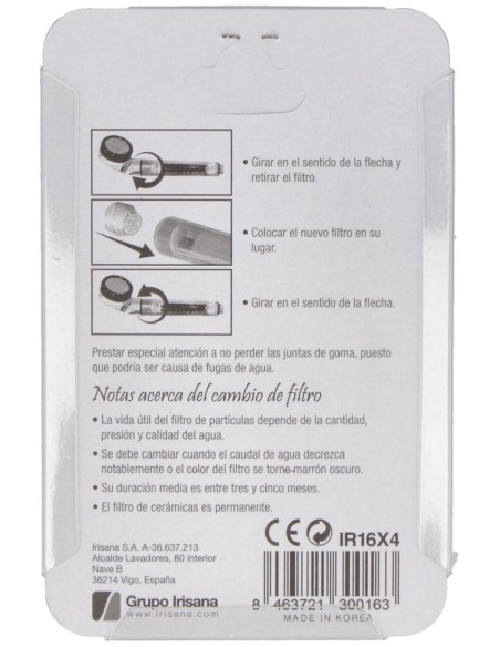 Filtros Ecoducha Blister 4Unid.