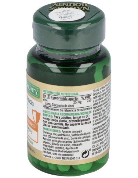Zinc 25 Mg 100 Comprimidos Recubiertos