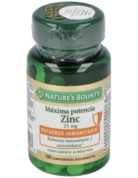 Zinc 25 Mg 100 Comprimidos Recubiertos