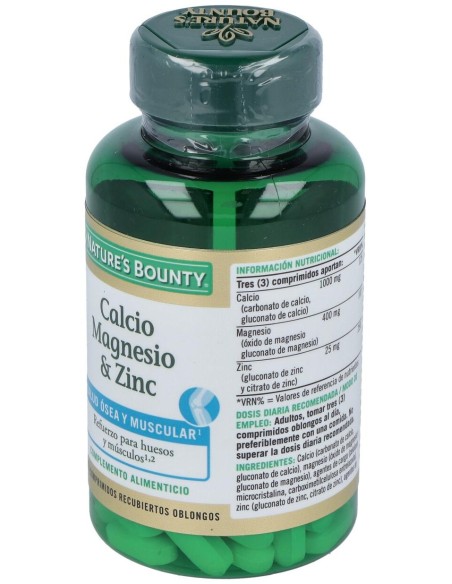 B-Calcio Magnesio%26Zinc 100 Cápsulas Recubiertas