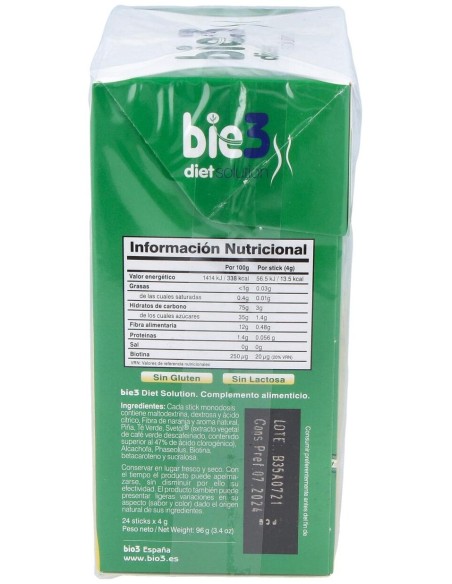 Bie3 Diet Solution Svetol Y Biotina 24 Sticks