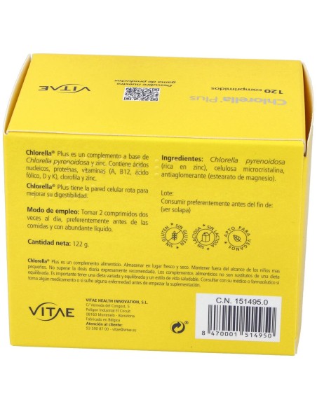 Vitae Chlorella Plus 1000Mg 120Comp