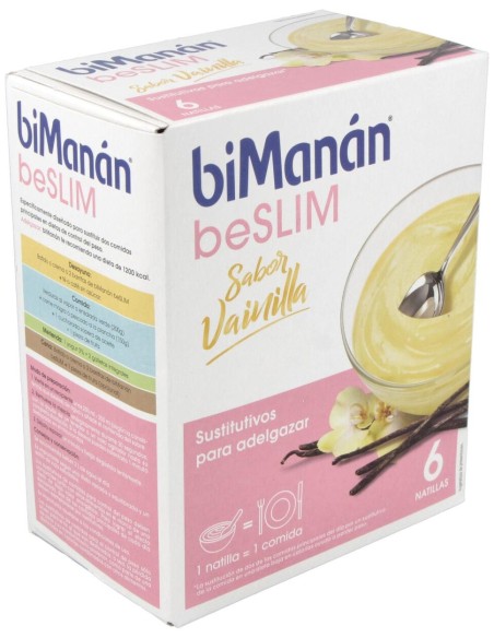 Bimanán® Beslim Natillas Vainilla 6 Sobres