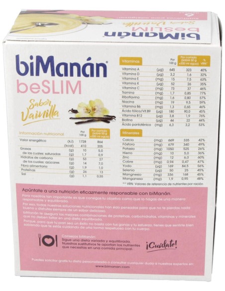 Bimanán® Beslim Natillas Vainilla 6 Sobres