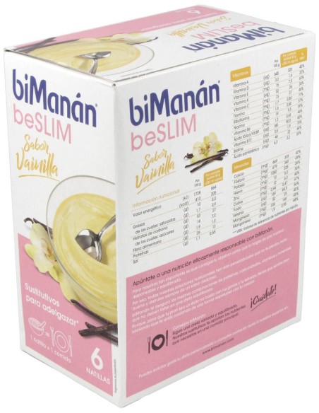 Bimanán® Beslim Natillas Vainilla 6 Sobres