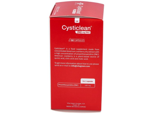 Cysticlean 240 Mg Pac, 60 Cápsulas
