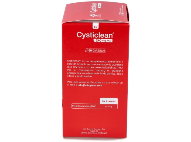 Cysticlean 240 Mg Pac, 60 Cápsulas