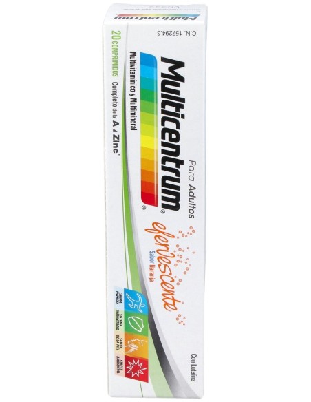 Multicentrum Efervescente Sabor Naranja 20Comp