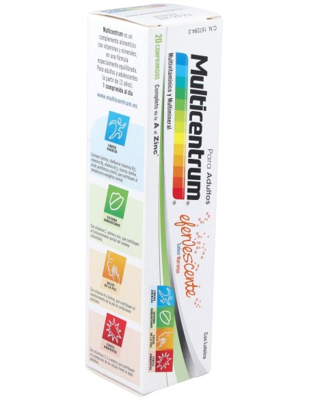 Multicentrum Efervescente Sabor Naranja 20Comp