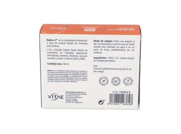 Nubiocell (Chlorella) Puro 10Viales