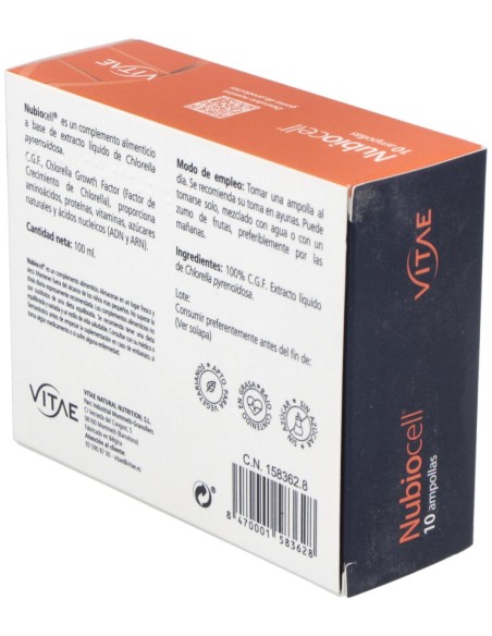 Nubiocell (Chlorella) Puro 10Viales