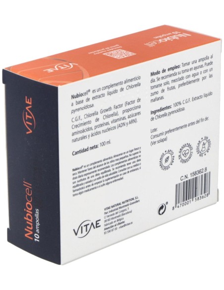 Nubiocell (Chlorella) Puro 10Viales