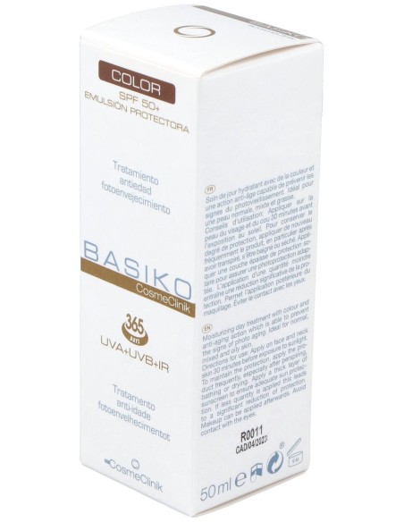 Basiko Emulsión Protectora Spf 50+ Color, 50 Ml