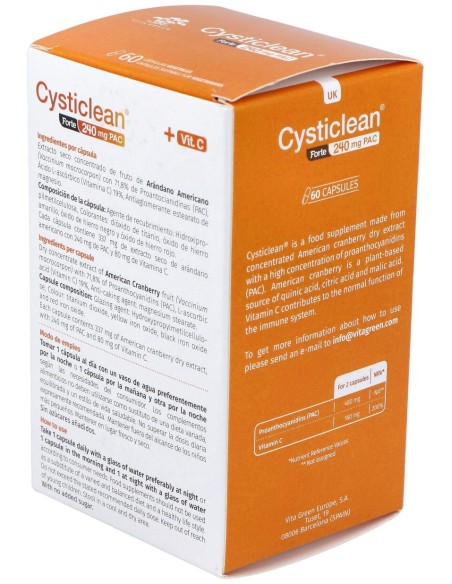 Cysticlean Forte 240 Mg, 30 Cápsulas