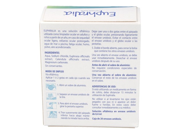Boiron Euphralia, 20 Uds