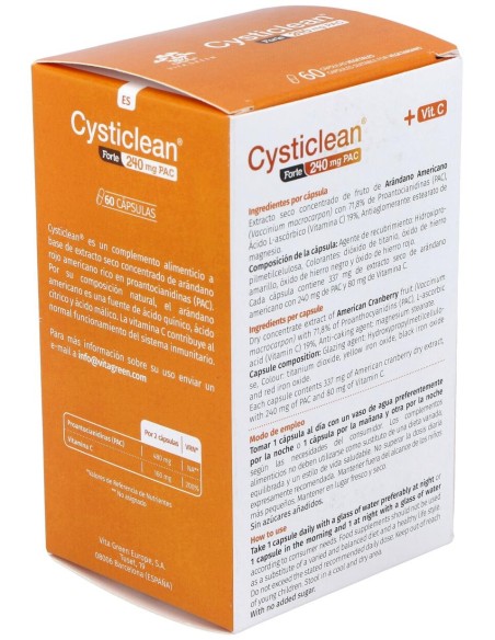 Cysticlean Forte 240 Mg, 30 Cápsulas