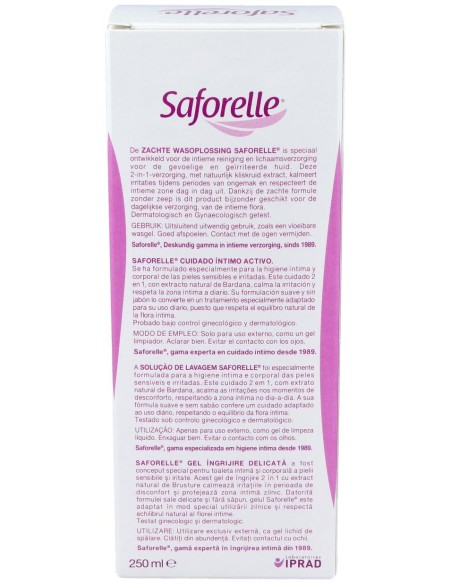 Saforelle Cuidado Íntimo Activo, 250 Ml