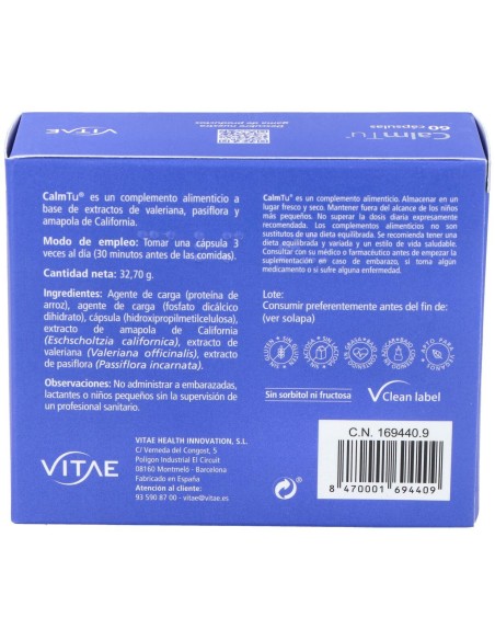 Vitae Calmtu 60Cáps
