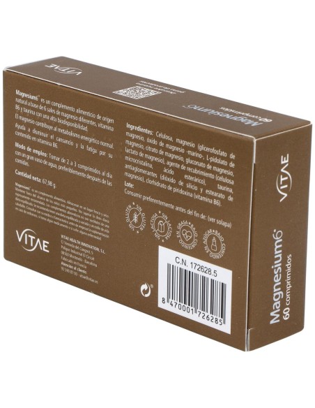 Vitae Magnesium6, 60 Comprimidos
