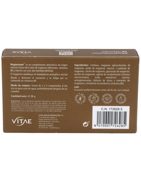 Vitae Magnesium6, 60 Comprimidos