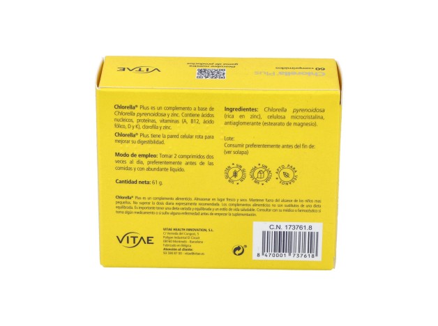 Vitae Chlorella Plus 1000Mg 60Comp