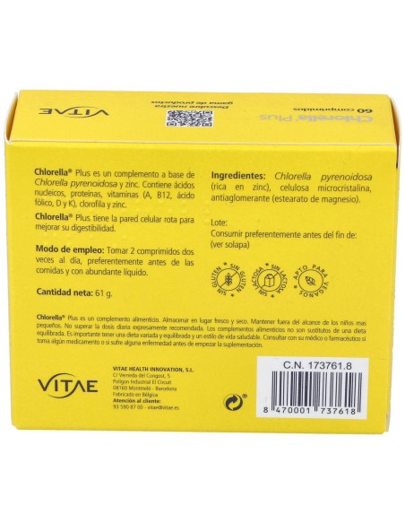 Vitae Chlorella Plus 1000Mg 60Comp