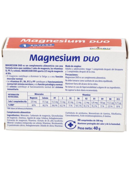 Boiron Magnesium Duo, 80 Comprimidos