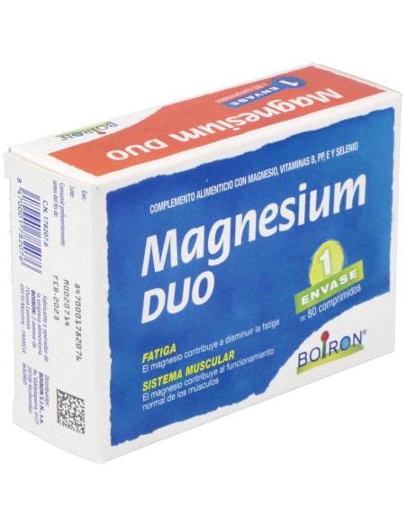 Boiron Magnesium Duo, 80 Comprimidos