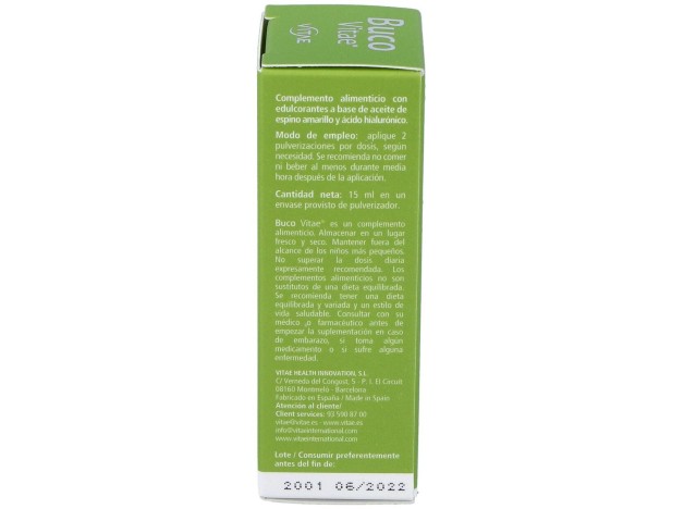 Buco Vitae Pulverizador 15Ml.