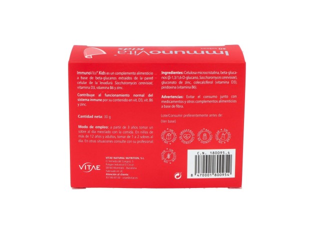 Vitae Inmunovita Kids, 30 Sobres