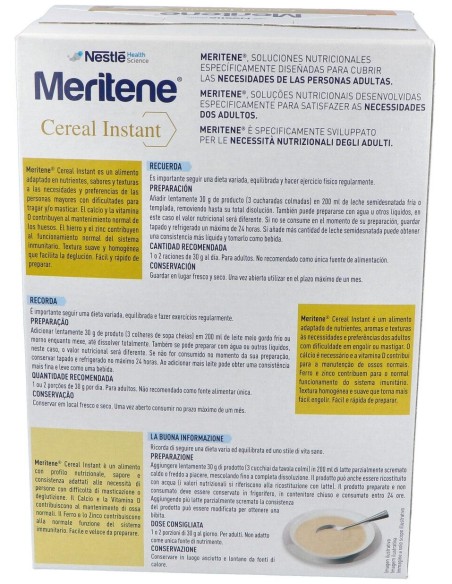 Meritene Nutrición Reforzada Cereal Instant Multifrutas 600G