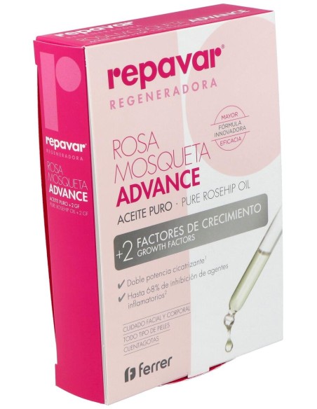 Repavar Aceite Puro De Rosa Mosqueta Advance, 15 Ml